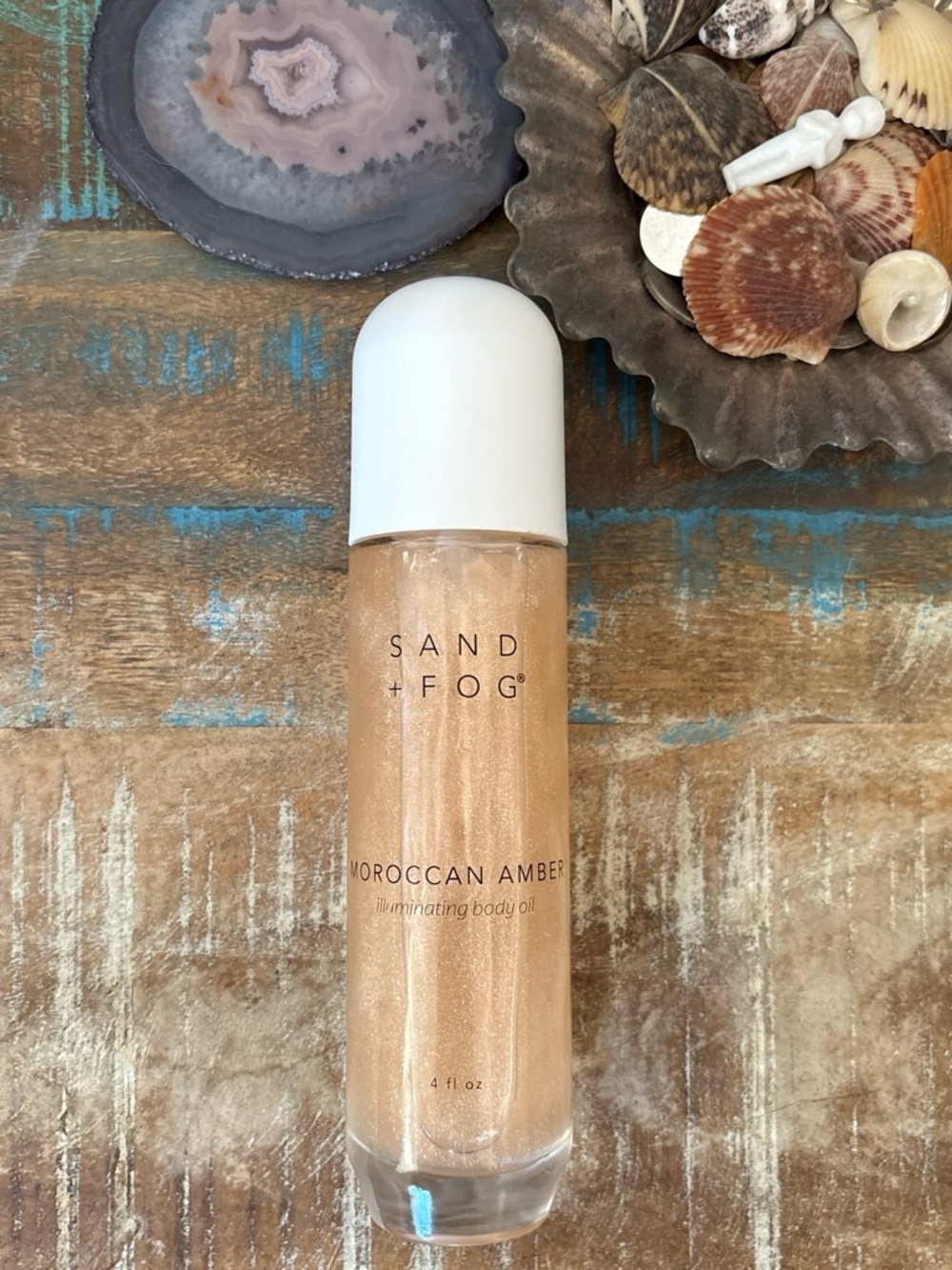 Sand + Fog Moroccan Amber Illuminating Body Oil — Shimmering Gold